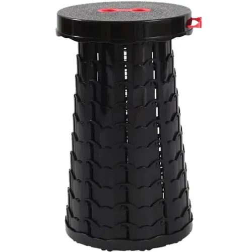 Складаний туристичний стілець Telescopic stool 47 см розкладний телескопічний табурет із ручкою, садовий пластиковий стільчик для кемпінгу та пікніка