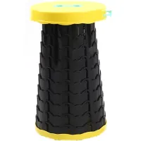 Складаний туристичний стілець Telescopic stool 47 см розкладний телескопічний табурет із ручкою, садовий пластиковий стільчик для кемпінгу та пікніка