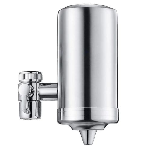 Проточний фільтр насадка на кран з нержавіючої сталі Water Purifier ZSF-080 для очищення води, водяний фільтр для води під кран 687-1 Сріблястий