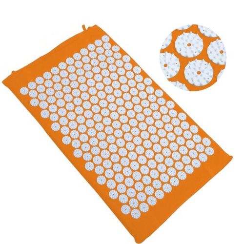 Ортопедичний акупунктурний масажний килимок Acupressure Mat для спини, голови, шиї, ніг, стоп, аплікатор Кузнєцова для голчастого масажу тіла