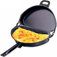 Двойная сковорода для омлета Folding Omelette Pan 28 см складная антипригарная омлетница, двухсторонний горизонтальный прибор для приготовления яиц