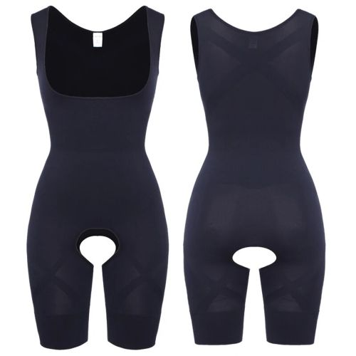 Профессиональное корректирующее белье Комбидресс Slim Shapewear женский утягивающий для похудения и коррекции фигуры с бретельками S/M L/XL XXL/XXXL