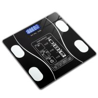 Електронні підлогові фітнес ваги Digital A-8003 Black до 180 кг c Bluetooth і додатком на телефон, чорні розумні смарт ваги з Led дисплеєм