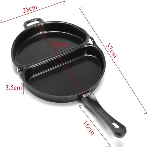 Двойная сковорода для омлета Folding Omelette Pan 28 см складная антипригарная омлетница, двухсторонний горизонтальный прибор для приготовления яиц