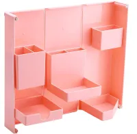 Настільний складаний органайзер Folding Storage Box FB - 1990 для канцелярського приладдя, підставка кейс для канцелярії і дрібниць на 6 відділень