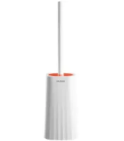 Туалетний йоржик Toilet brush AND-7-10 з силіконовою плоскою щіткою для чищення унітазу з кріпленням на стіну, навісний йоржик 40x10, 5x9, 7 см білий