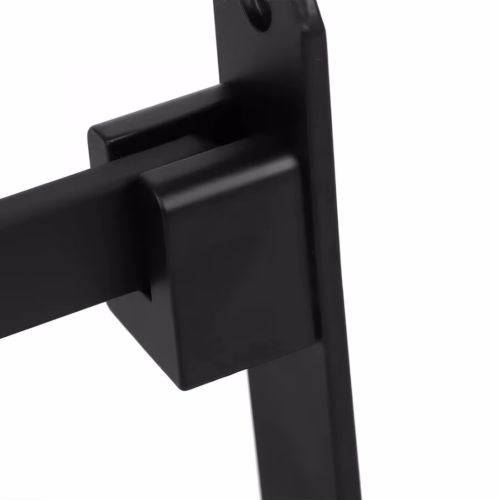 Універсальна настінна полиця тримач Matte S1302 2 яруси для рушників, регульована вішалка органайзер на стіну для сушіння рушники Чорна