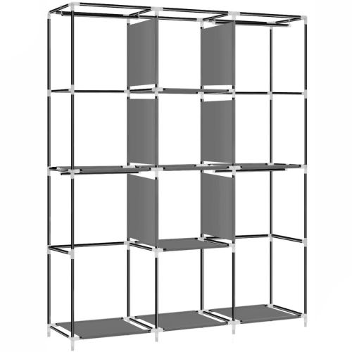 Складной тканевый шкаф  для одежды Storage Wardrobe 88170 на 4 секции, 170х45х175, Каркасный органайзер гардероб для обуви и вещей на 12 полок
