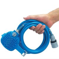 Щітка-душ на долоню для купання великих собак Pet Bathing Tool зі шлангом Pet washer, Силіконова масажна рукавичка для миття домашніх тварин