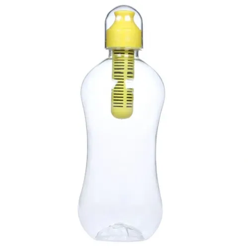 Спортивна герметична пляшка з фільтром для питної води Water Filter Bottle, об'ємом 550 мл для занять спортом, М'яка пляшка для очищення води