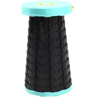 Складаний туристичний стілець Telescopic stool 47 см розкладний телескопічний табурет із ручкою, садовий пластиковий стільчик для кемпінгу та пікніка