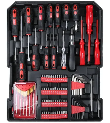 Автомобільний набір інструментів Tool Set MD-16064 187 предметів з тріскачкою для машини і вдома Комплект ручного інструменту MAG-835 у валізі