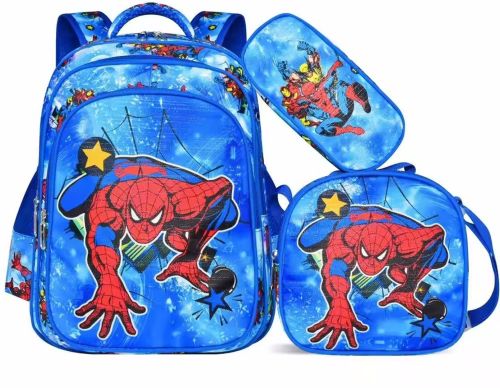 Школьный набор рюкзак, сумка и пенал Fashion Spider Man NA-6 для мальчиков, Детский комплект сумок Человек паук 3 в 1 портфель в школу для детей
