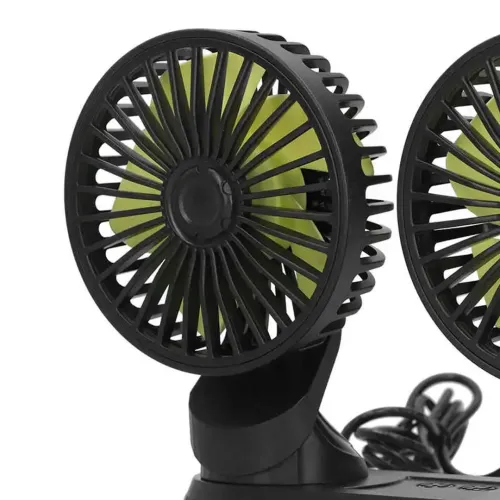 Автомобильный поворотный двойной вентилятор Vehicle Fan F404 4" с питанием от USB, охлаждающий мини-вентилятор 3 скорости на приборную панель