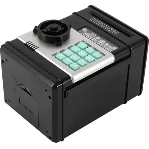 Дитяча електронна скарбничка сейф Mony Safe, купюроприймач, банкомат, з кодовим замком для паперових купюр, монет на батарейках Piggy number Bank
