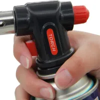 Портативний газовий пальник на балончик Multi Purpose Torch № 504 з туристичний різак з п'єзопідпалом регулюванням полум'я ручний газовий паяльник