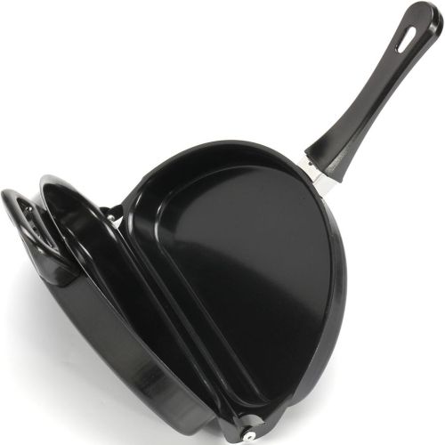 Двойная сковорода для омлета Folding Omelette Pan 28 см складная антипригарная омлетница, двухсторонний горизонтальный прибор для приготовления яиц