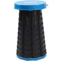 Складаний туристичний стілець Telescopic stool 47 см розкладний телескопічний табурет із ручкою, садовий пластиковий стільчик для кемпінгу та пікніка