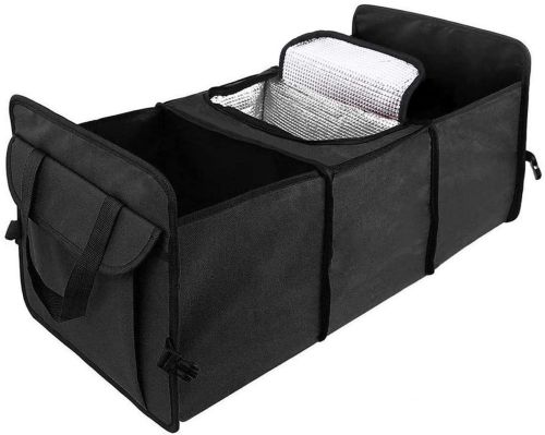 Складна сумка органайзер Trunk Organizer & Cooler в багажник автомобіля, складаний нейлоновий контейнер з термоотсеком, Органайзер холодильник в авто