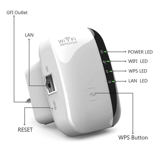 Бездротовий Wi-Fi Repeater LV-WR31-36 ретранслятор мережі 300 Мбіт / сек, 2dBi, WLAN підсилювач сигналу роутера, ретранслятор, розширювач діапазону