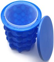 Силиконовое ведро для заморозки льда Ice Cube Maker Genie двухкамерная форма для изготовления хранения льда, охлаждения напитков в бутылках с крышкой
