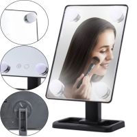 Настільне Косметичне дзеркало Cosmetie mirror 360 Rotation Angel з LED підсвічуванням для макіяжу, компактне прямокутне сенсорне дзеркало Чорне