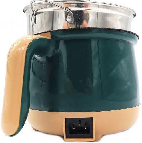Електрична рисоварка Rice Cooker JU-551 1.8 л 600 W каструля пароварка для смаження і варіння з антипригарним покриттям і таймером Зелена Jubake