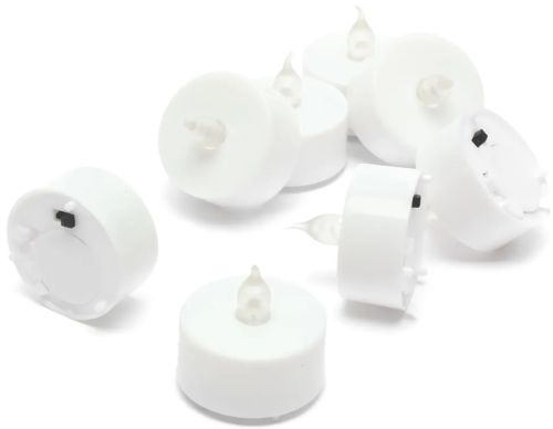 Набір світлодіодних палаючих свічок Flameless Tealight 24 штуки LED Свічка з імітацією полум'я і підсвічуванням на батарейках для освітлення білі
