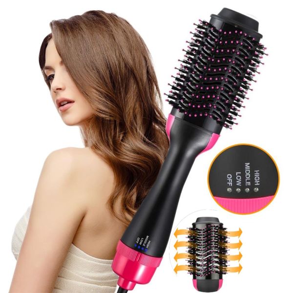 Фен щітка гребінець 3в1 One step hair Dryer 3 режими 1000W, випрямляч для укладання волосся, стайлер з функцією іонізації і керамічним покриттям