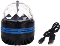 Дискошар-проектор зоряного неба Led Mini Magic Ball настільний RGB проектор, круглий світлодіодний LED світильник, 3D нічник дискошар USB Чорний