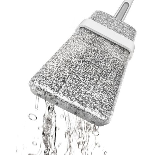 Прямокутна додаткова насадка запаска для швабри-ледащо з віджимом Cleaning MOP МОП змінна для миття і прибирання підлоги з віджимом 33х11 см Сіра