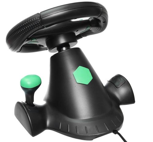 Універсальний ігровий кермо Vibration Steering Wheel 3 в 1 з педалями і коробкою передач для PC / PS2 / PS3, мультимедійний спортивний кермо для ПК