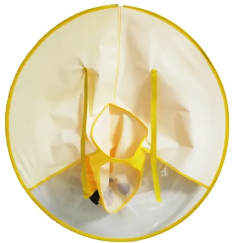 Дитячий непроникаючий дощовик парасолька Baby Rain Coat YM501 Качка Вітрозахисне пончо плащ для захисту від вітру і дощу для дітей качечка Жовтий