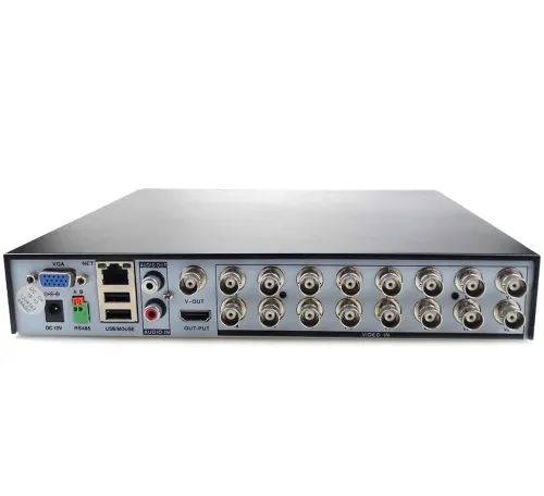 Провідний відеореєстратор DVR UKC CAD 1216 AHD 16 канальний, мережевий IP реєстратор на 16 камер для відеоспостереження та управління камерами Чорний