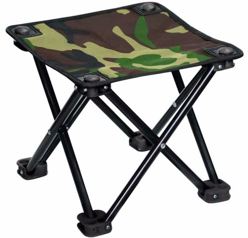 Туристична складна табуретка Stool Folding Table ZDY01 до 130 кг з чохлом, Розкладний стілець 28x28x24 см для риболовлі та пікніка Камуфляжний