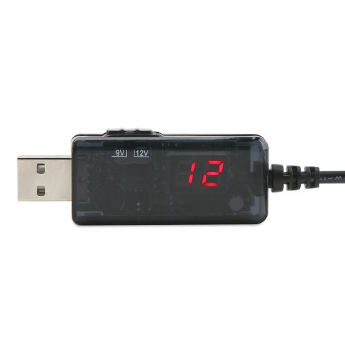 Підвищуючий USB кабель для живлення Wi-Fi роутера від Power Bank 5V з перемикачем 9V або 12V, з регулятором 9v/12v з перехідником на 3.5 мм і 5.5 мм