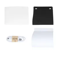 Розкладний фотобокс NJ-0065 з Led-підсвічуванням 40x40x40 см для предметної зйомки, світловий лайтбокс для макрозйомки, міні фотостудія 2 фону