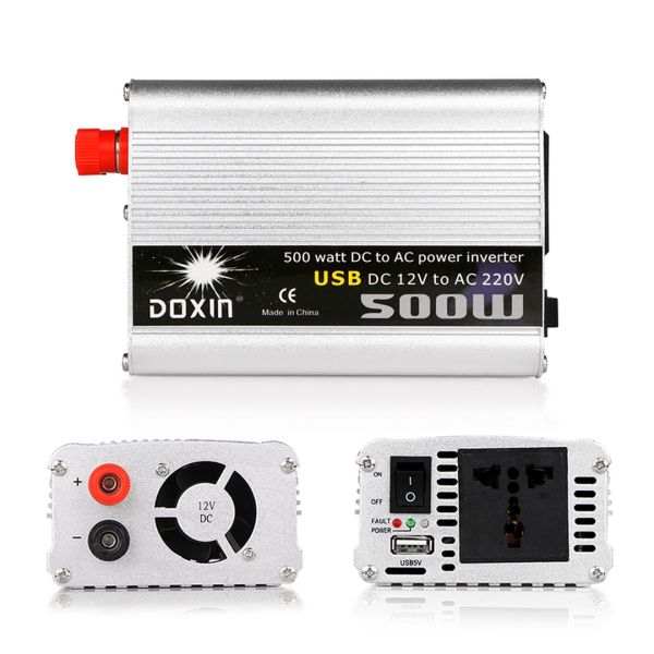 Автомобільний інвертор SSK AC / DC 12V - 220V 500W, авто перетворювач струму 12В 220В 500Вт (12V 220V)