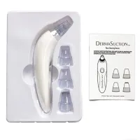 Вакуумный аппарат Derma Suction прибор для чистки пор и удаления черных точек, пилинг для лица, очиститель, аппарат-очиститель кожи 4 насадки Белый