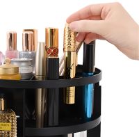 Поворотний органайзер для косметики Rotation Cosmetic Box 360 SX249, косметичний бокс підставка 7006 для зберігання кистей та інструментів Чорний