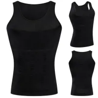 Утягивающая майка для мужчин Slim'n Lift men корректирующее мужское белье Black, Мужская корректирующая майка Слим энд Лифт фо Мэн Черная
