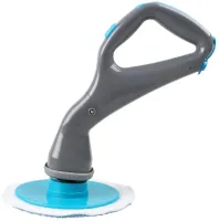 Беспроводная щетка для уборки Hurricane Muscle Scrubber 4 насадкия, Аккумуляторная чистящая щётка от USB с насадками для чистки поверхностей Серая