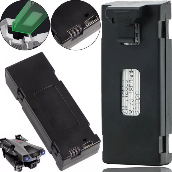 Універсальний додатковий акумулятор 4drc V22 3.7 v 1800mAh для квадрокоптера E88, E88 PRO, E99, E525, P5 PRO, змінна батарея для дрона Чорний