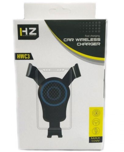 Автомобільний тримач для телефону з бездротовою зарядкою HZ HWC3 8W, автотримач, універсальна автомобільна зарядка-Тримач в авто, Чорний