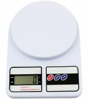 Електронні настільні ваги Domotec MS-400 до 10 кг, Кухонні ваги від 1г до 10кг з Led дисплеєм з круглою платформою для зважування продуктів