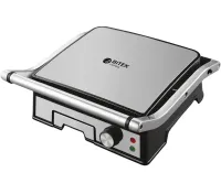 Електричний контактний гриль Bitek BT-2687 3000W притискний двосторонній електрогриль для м'яса з антипригарним покриттям і таймером від мережі 220V
