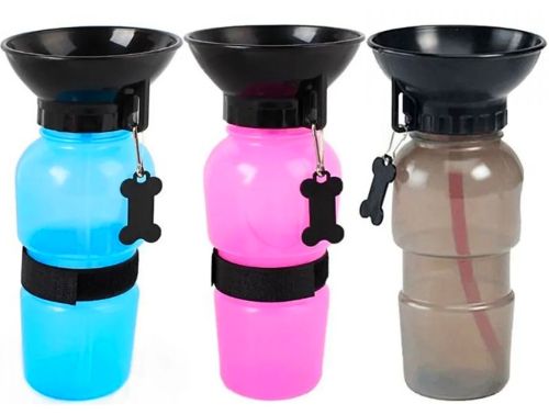 Портативная дорожная поилка для собак Aqua Dog Petshy Pet Bottle 500 мл автоматическая прогулочная бутылка для воды с чашей в дорогу Пэт ботл