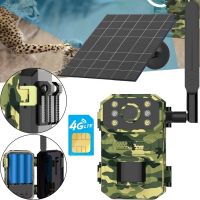 Фотопастка для полювання Пугач Hunting ESCAM QF380 Solar 4g з датчиком руху і сонячною панеллю вулична камера з LTE-модулем від акумулятора 18650 камуфляжна