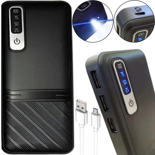 Зарядний пристрій УМБ Power Bank Smart Tech UN-3103 20000 mAh 2xUSB, Портативна батарея повербанк зовнішній акумулятор зарядка телефону з ліхтариком