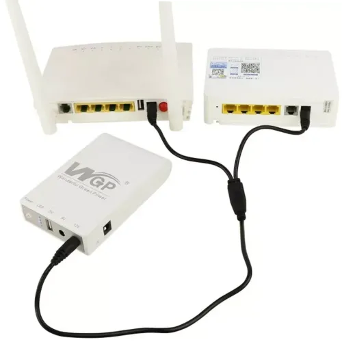 Джерело безперебійного живлення ДБЖ UPS WGP103-5912 для роутера 5V 9V 12V, бесперебойник для модему Power Bank для захисту від нестабільного живлення